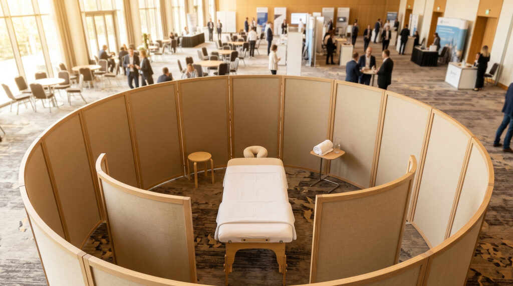 Exklusiver mobiler Event-Massageservice für Sportveranstaltungen und Messen in Wien und Umgebung